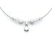 Star Cable Necklace - Cubic Zirconium and Pearls beads, by Neta