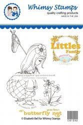 Whimsy Elisabeth Bell Rubber Stamp - Pinkie Little's Butterfly Net