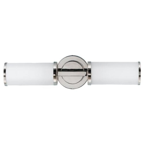 Murray Feiss WB1334PN, Industrial Revolution Glass Wall Vanity Lighting, 2 Light, 200 Watts, Nickel