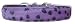 20 Purple  black padded animal print - hair on leather dog collar