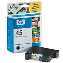 Original HP 45 Black Ink Cartridge in Retail Packaging