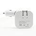 Tiwkich 2 in 1 Dual USB Car Cigarette USB Charger and 5V/2.1A Home Wall Travel AC Charger Power Adapter for Apple iPad Air, New iPad 4 3 2 , iPad Mini 3/2, iPod Nano, iPod Classic, iPhone 6 6 plus 5S 5C 5 4s 4 3 3Gs,iPod Touch, Samsung Galaxy Tab S5 S4 S3 S2, Note 4 3 2, Nexus 7,HTC Evo, SmartPhones, E-readers, PDA, Bluetooth Speaker 2.1A USB Ports etc (White)