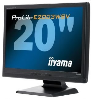 Iiyama ProLite E2003WSV 20 Zoll TFT Monitor schwarz (Kontrastverhältnis: 2.000:1, 2 ms Reaktionszeit)
