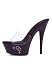 6 inch Pointed Stiletto Sandal Women's Size Shoe With Rhinestone Male/Female Symbols
