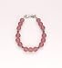 Pink Resin, Amethyst and Silver Bead Bracelet
