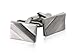 Rectangular Satin Finish Silver Cufflinks with Presentation Box