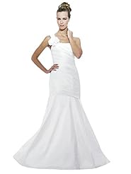 Taffeta Natural   Waistline One Shoulder Fit-and-Flare Mermaid Ruched  Dress