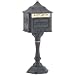 Standing mailbox post box Colonial pedestal black painted cast aluminum