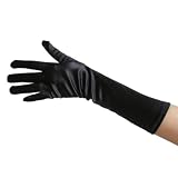 Black Satin Gloves (elbow Length) ~ Great for Formal, Wedding, Theatrical,... by SeasonsTrading