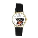 Reflex - 1014203G - Montre Homme - Quartz analogique - Bracelet Noir - Cadran blanc orné d'un Rottweiller