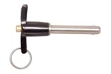 1/4 dia., 3.00 Grip Lg., T-Handle Quick Release Ball Lock Pins, Commercial Grade (1 Each)