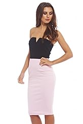 Strapless Cotton/Elastane/Polyester Bodycon Dress 