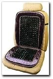 Velour/Wood Bead Cushion - Black