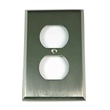 Classic Accents Satin Nickel Single Gang Duplex Outlet Wall Plate