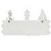 MyGift Nautical Design Wall-Mounted Wood 3-Hook Coat Rack, Storage Organizer