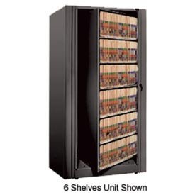 Rotary File Cabinet Starter Shelves Black