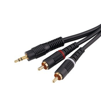 Hama Audio Verbindungskabel 3.5 mm-Klinken St. Stereo - 2 Cinch St., 2 m