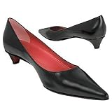 Quai D'Orsay Shiny Black Leather Low-heel Pump Shoes