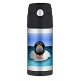 Thermos Travel Water Bottle Cute Baby Penguin