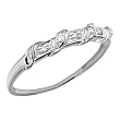 10K White Gold Diamond Band Promise Ring