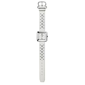 Cacharel - Montre Femme Acier - CW5416BF - Quartz Analogique - Carr�e - Cadran Blanc - Bracelet Cuir Blanc