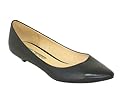 Buffalo London 107-4619-4 nappa leather black 01, Damen Ballerinas, schwarz, (black 1)
