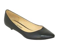 Buffalo London 107-4619-4 nappa leather black 01, Damen Ballerinas, schwarz, (black 1)