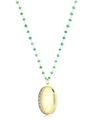 Privileged NYC Emerald Bead Locket Necklae