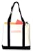 Boat Tote, White with Black