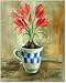 Orange Crocus Teacup, Art Poster by Silvia Vassileva