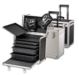 Japonesque Amabilia Large Drawer Makeup Case, Black ABS Plastic