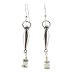 Lunar Goddess Dangle Earrings in Sterling Silver with Light Green Crystal Beads, #7501