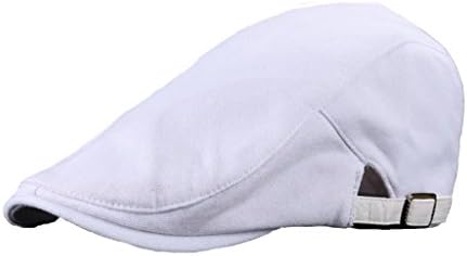 YAXM Men's Herringbone Wool Tweed Newsboy Ivy Cabbie Driving Hat