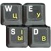 Electronics : Russian Laminated Transparent Keyboard Stickers for All PC & Laptops with Yellow Lettering