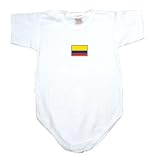 BABY BODYSUIT WHITE FLAG  COLOMBIA  0 - 3 Months