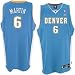 Reebok Denver Nuggets #6 Kenyon Martin Powder Blue Swingman Jersey