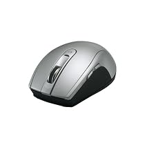 iBUFFALO レーザー式無線マウス 2.4GHz 5ボタン 58機能割当 M シルバー BSMLW11MSV