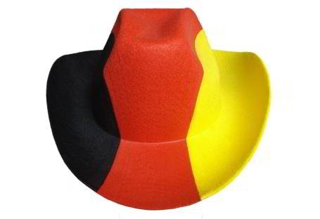 Cowboyhut, Deutschland, Filz Cowboy-Hut Deutschland Fanartikel Fußball