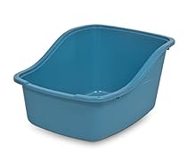 Petmate Plastic Hi-Back Cat Litter Pan, Jumbo, Assorted colors
