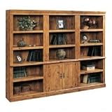 Sauder Library With Doors (Bishop Pine) (71-1/4H x 30-3/4W x 13-1/8D)