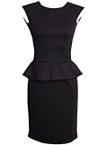 Black Glitter Stretch Jersey Sleeveless Pencil Dress