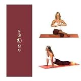 Cap Barbell 1/4 Yoga Mat w/ Seed of Life Pattern (Red Brick)