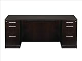 Mayline SDSBB66 - BC Sorrento 66 W Double Pedestal Desk with Straight Front Finish: Bourbon Cherry,