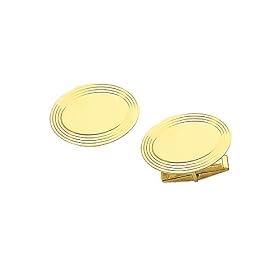 14K Side-Oval Cufflinks by 