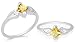Princess Cut Citrine Ring Sterling Silver