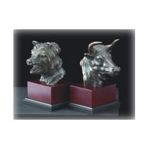 Bey Berk Bull And Bear Head Bookends