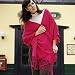 100% alpaca wool shawl, 'Rose Delight'