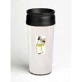 16 oz. Double Wall Insulated Tumbler with man in robe - Paper Insert by SHOPZEUS