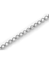 14K White Gold Diamond Channel Bracelet