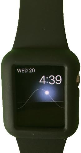 Apple Watch Protective Case 42mm Exact Fit Sport Band - Black Red White Pink Green Blue Brown (Midnight Black)